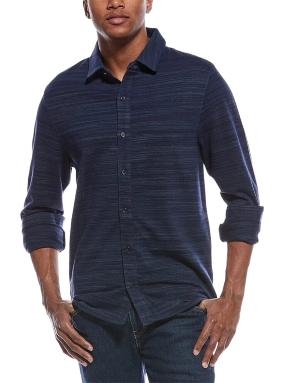 NWT $98 Scotch and Soda Space Dust Long Sleeve Button Down Collard Polo